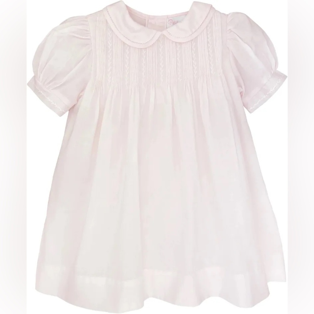 Petit Ami Pale Pink 6 mo Smocked Dress Peter Pan Collar